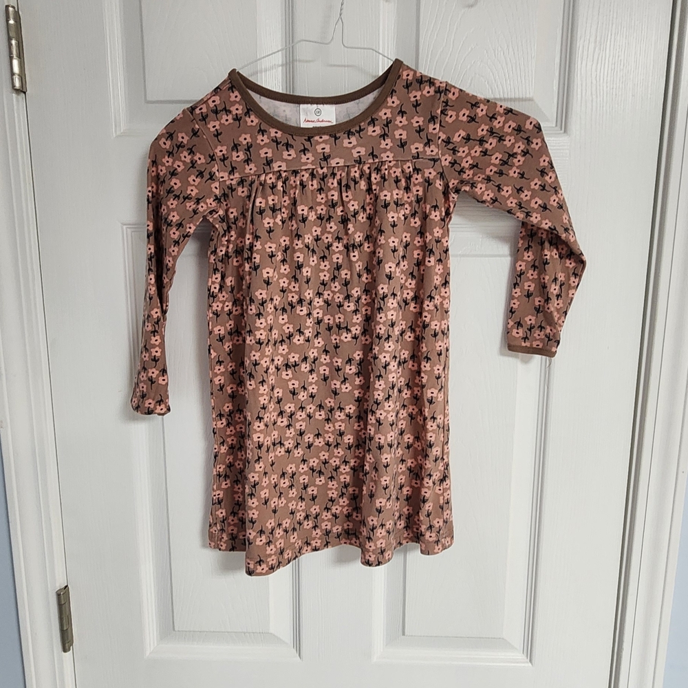 Hanna Andersson Brown and Pink Dress